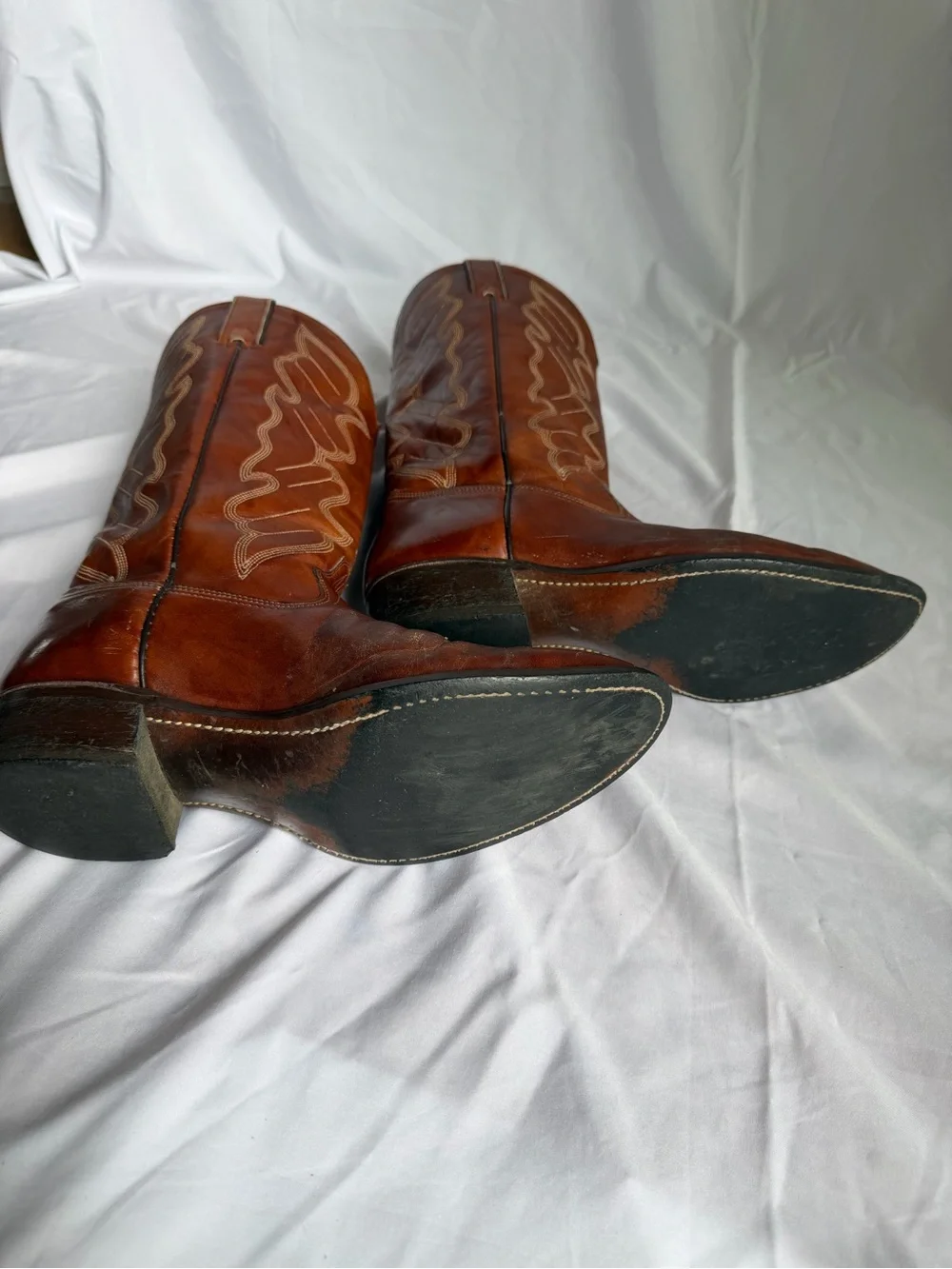 Kenny Rogers Leather Western Cowboy Boots Brown Men’s 10.5 D Rodeo Vintage